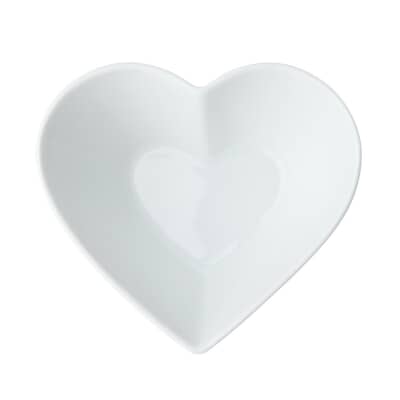 Mikasa Chalk Porcelain Heart Small Serving Bowl 13cm White