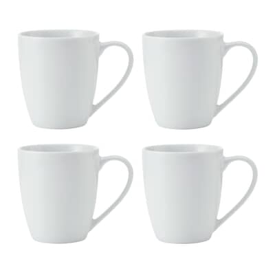 Mikasa Chalk 4-Piece Porcelain Mug Set