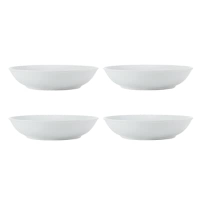 Mikasa Chalk 4-Piece Porcelain Pasta Bowl Set 23cm White