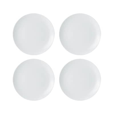 Mikasa Chalk 4-Piece Porcelain Side Plate Set 21cm White