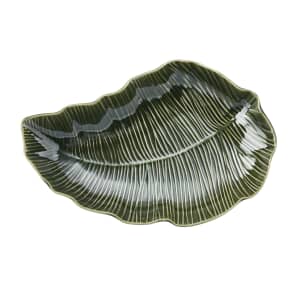 Mikasa Jardin Stoneware Leaf Serving Bowl 31.5cm Green
