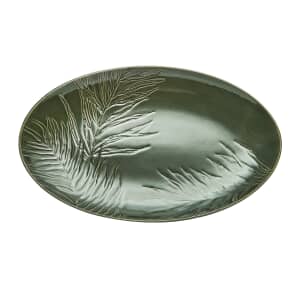 Mikasa Jardin Stoneware Oval Serving Platter 36cm Green