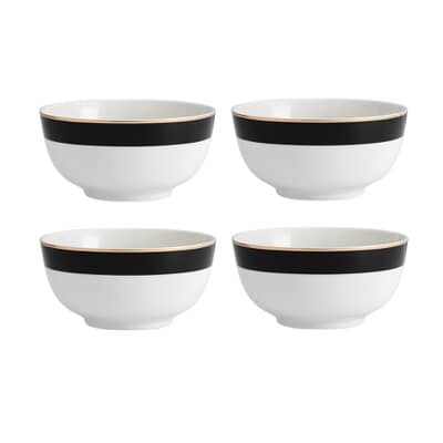 Mikasa Luxe Deco 4-Piece China Cereal Bowl Set 14cm
