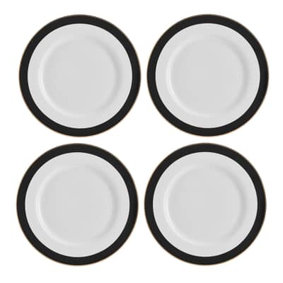 Mikasa Luxe Deco 4-Piece China Dinner Plate Set 27.5cm