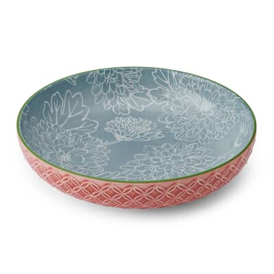 Mikasa Leaf and Geometric Stoneware Bowl 21 cm