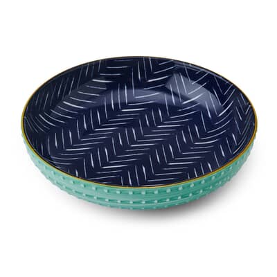 Mikasa Indigo Chevron Stoneware Bowl 21cm