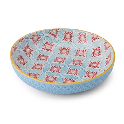 Mikasa Blue Mosaic Stoneware Bowl 21cm