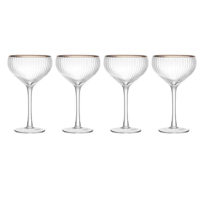 Mikasa Sorrento 4-Piece Crystal Coupe Glass Set 350ml
