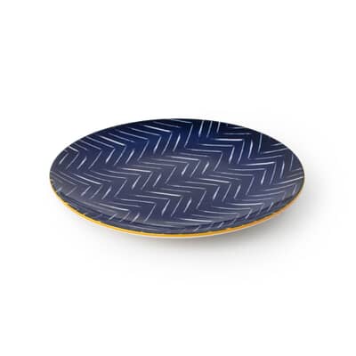 Mikasa Indigo Chevron Stoneware Side Plate 18cm