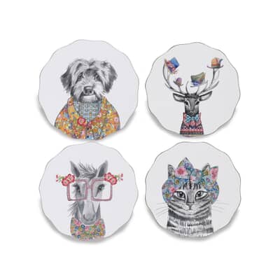Mikasa Tipperleyhill Scallop-Shaped Coasters Set of 4 12cm