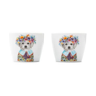 Mikasa Tipperleyhill Porcelain Puppy Egg Cup Set of 2