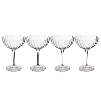 Mikasa Treviso 4-Piece Crystal Coupe Glass Set 300ml