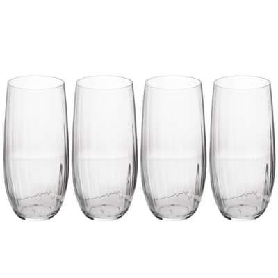 Mikasa Treviso 4-Piece Crystal Highball Glass Set 400ml