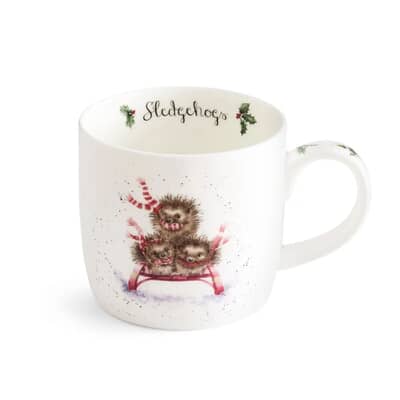 Wrendale Christmas Sledgehogs Mug