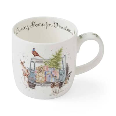 Wrendale Christmas Driving Home For Christmas Mug