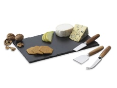 Simply Home By IC Innovations Cheese Board Set with 3 Wood Handle Knives