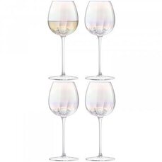 LSA Glassware - Pearl White Wine Glasses Set Of 4