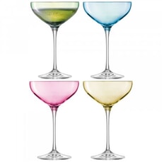 LSA Glassware - Polka Champagne Saucers Set Of 4