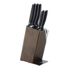 Rockingham Forge 6 Piece Knife Block Set Wood