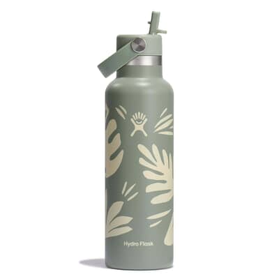 HydroFlask 21oz S/S Water Bottle with Flex Straw Cap Botanical Bliss Agave