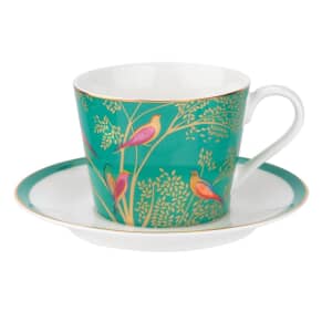 Sara Miller Chelsea Collection - Teacup And Saucer Green