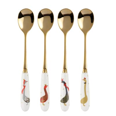 Sara Miller Geese Christmas Collection - Teaspoons Set Of 4