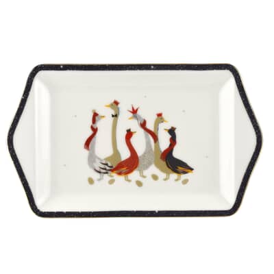 Sara Miller Geese Christmas Collection - Dessert Tray