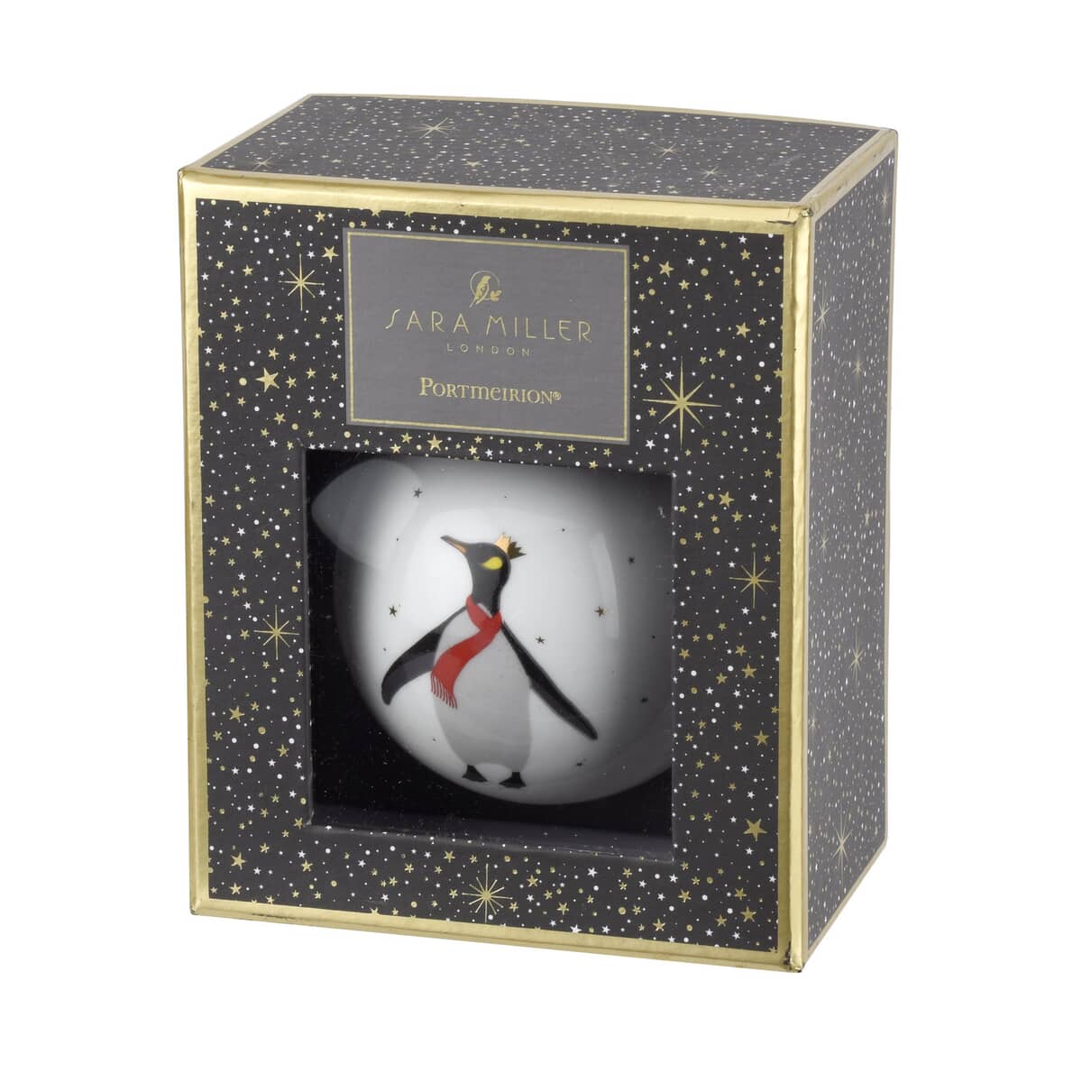 Sara Miller Penguin Christmas Collection Bauble Penguin With Scarf