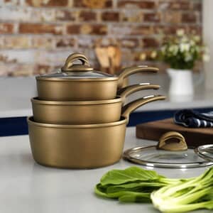 Tower Forged 3 Piece Pan Set Gold
