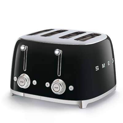 Smeg 50s Retro 4 Slice Toaster Black