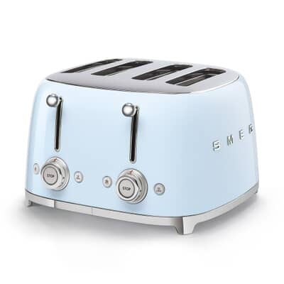 Smeg 50s Retro 4 Slice Toaster Pastel Blue