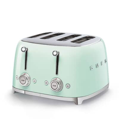 Smeg 50s Retro 4 Slice Toaster Pastel Green