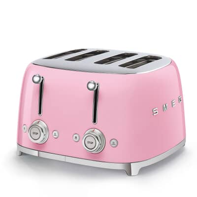 Smeg 50s Retro 4 Slice Toaster Pink