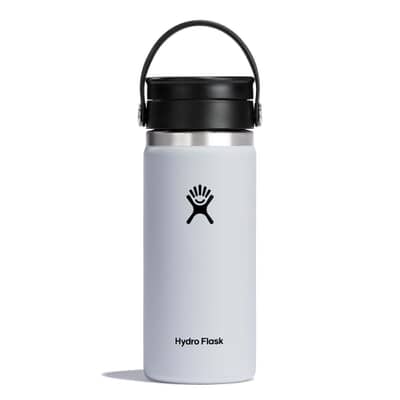 HydroFlask 16oz Coffee Flask with Leak Proof Flex Sip Lid White