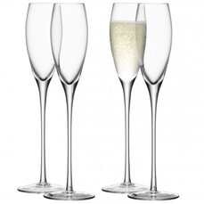 LSA Glassware - Wine Champagne Flutes Set Of 4