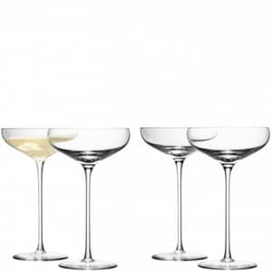 LSA Glassware - Wine Champagne Saucers Set Of 4
