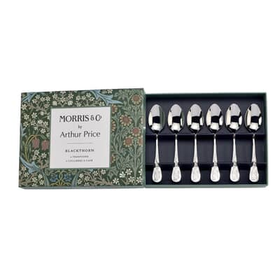 Arthur Price Morris and Co Blackthorn Teaspoons Box Of 6