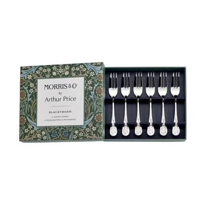 Arthur Price Morris and Co Blackthorn Pastry Forks Box Of 6