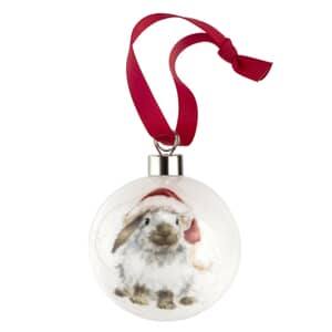 Wrendale Christmas Bauble Ho Ho Ho Rabbit