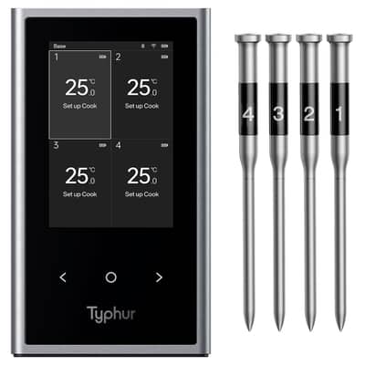 Typhur Sync Quad Wireless Thermometer with 4 Probes