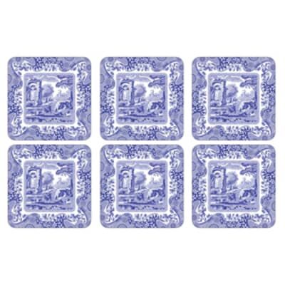Spode Blue Italian - Coasters Set Of 6