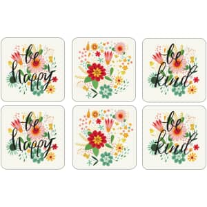 Portmeirion Pimpernel - Groovy Floral Coasters Set Of 6