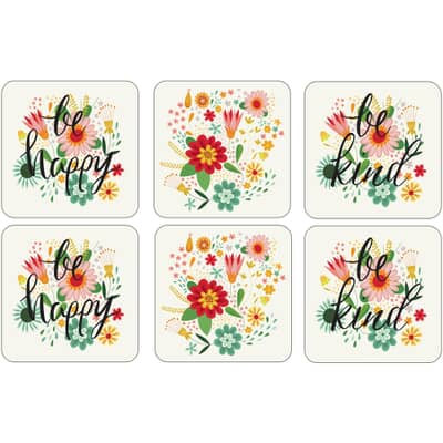 Portmeirion Pimpernel - Groovy Floral Coasters Set Of 6