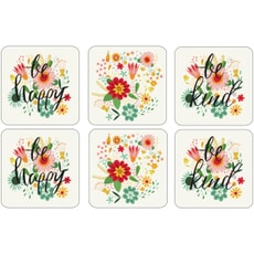 Portmeirion Pimpernel - Groovy Floral Coasters Set Of 6