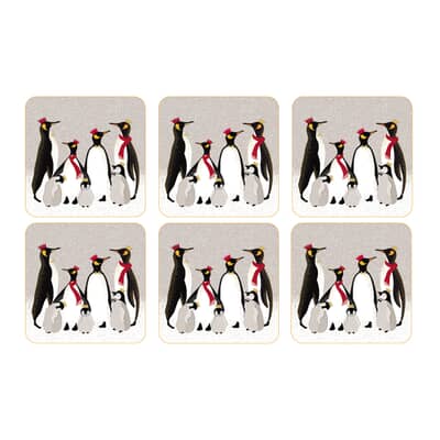 Sara Miller Penguin Christmas Collection - Coasters Set Of 6