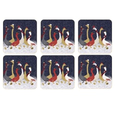 Sara Miller Geese Christmas Collection - Coasters Set Of 6