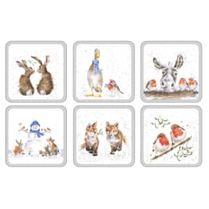 Wrendale Christmas Coasters Set Of 6