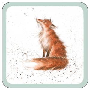 Wrendale Coaster Artful Poarcher Fox - Single