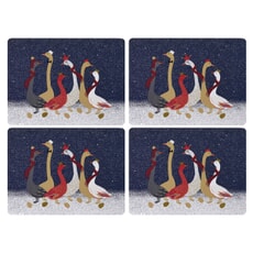 Sara Miller Geese Christmas Collection - Placemats Set Of 4