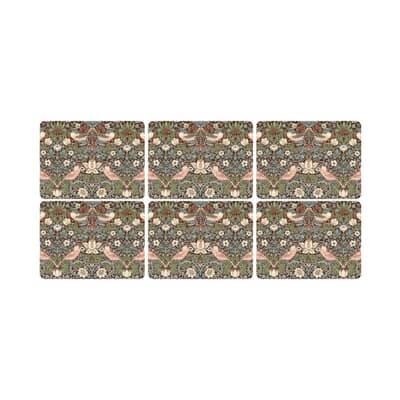 Spode The Original Morris and Co - Strawberry Thief Placemats Set Of 6